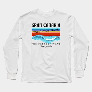 Vintage Puerto Rico Beach Gran Canaria Spain Long Sleeve T-Shirt